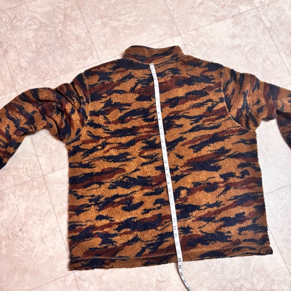 Carhartt Relaxed Fit 1/4 Zip Camo Brown Sherpa Fleece Pullover Jacket Sz XL - Picture 8 of 9